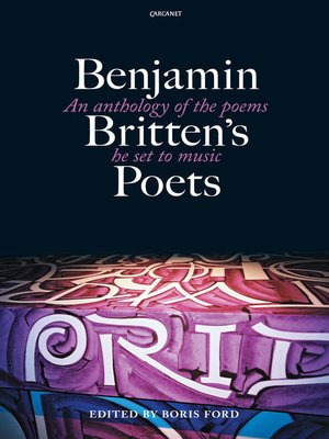 cover image of Benjamin Britten's Poets